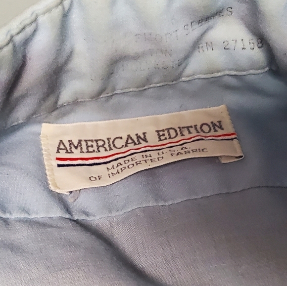 Men's Blue Button Up Work Shirt XL - Picture 2 of 3